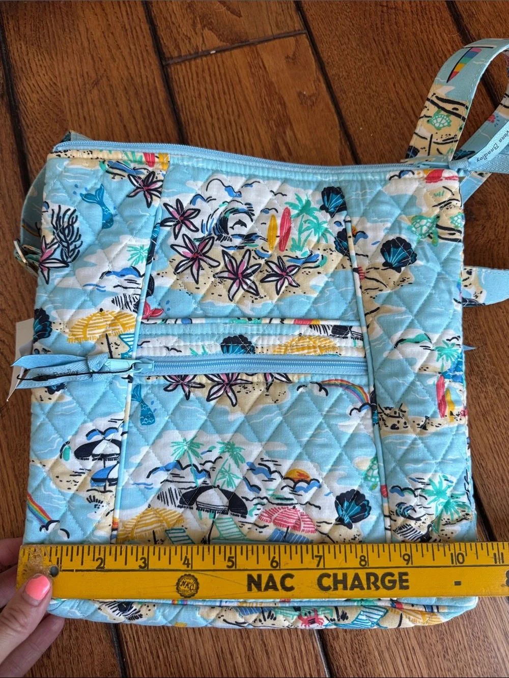 NWT Vera Bradley XL Hipster Crossbody Shoulder Bag Purse Beach Treasures Quilted - Picture 12 of 13